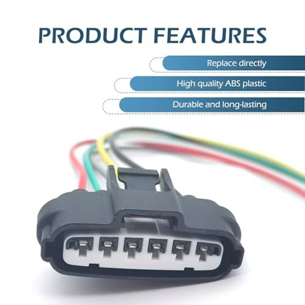 Close-up of dual sensor pigtail connector faces with multicolor wire leads