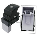 Passenger-side power window switch button with black control and light gray housing