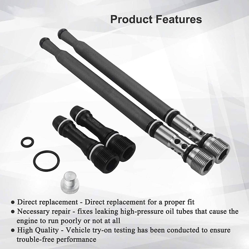 Stand pipe dummy plug kit with two pipes, two small end sleeves, O-rings, and cap