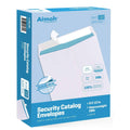 White security catalog envelopes, self-seal Quick-Seal, 9x12 in, 28 lb