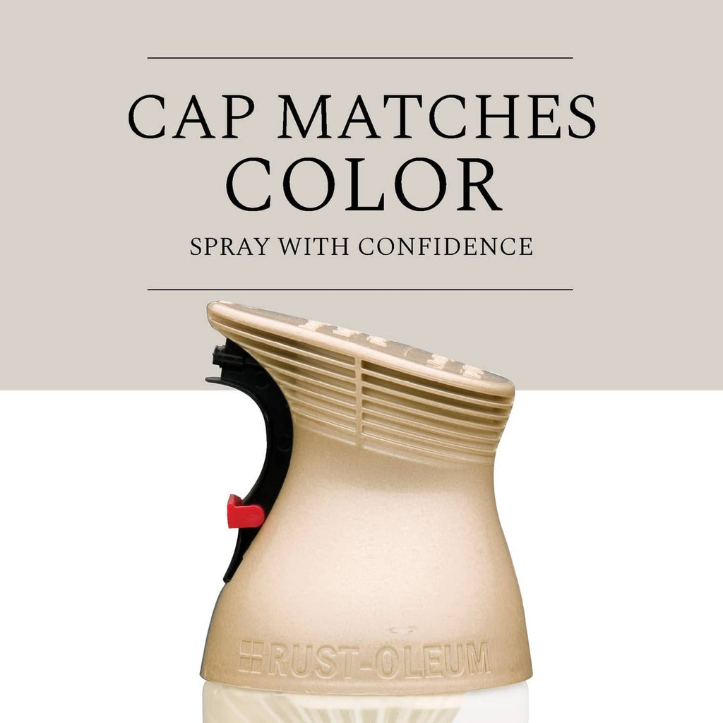 Rust-Oleum Universal metallic spray paint can, Champagne Mist, angled nozzle