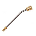 High-pressure washer gutter cleaner extension wand with brass quick-connect fittings
