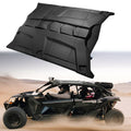 Black UTV hard roof panel set with molded vents and mounting tabs