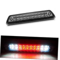 LED high mount stop light bar with clear lens, chrome bezel, and red LED strip