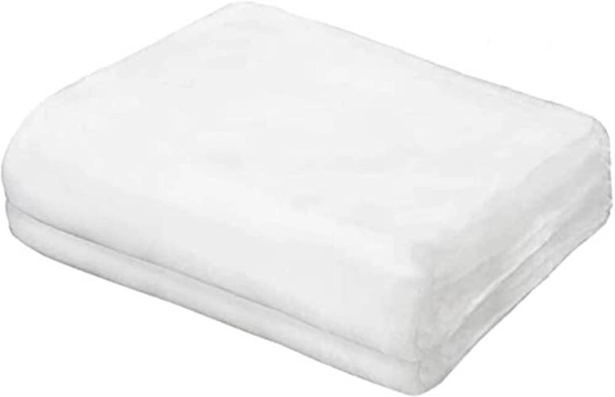 Folded white insect netting panel with tight mesh for plant and bird protection