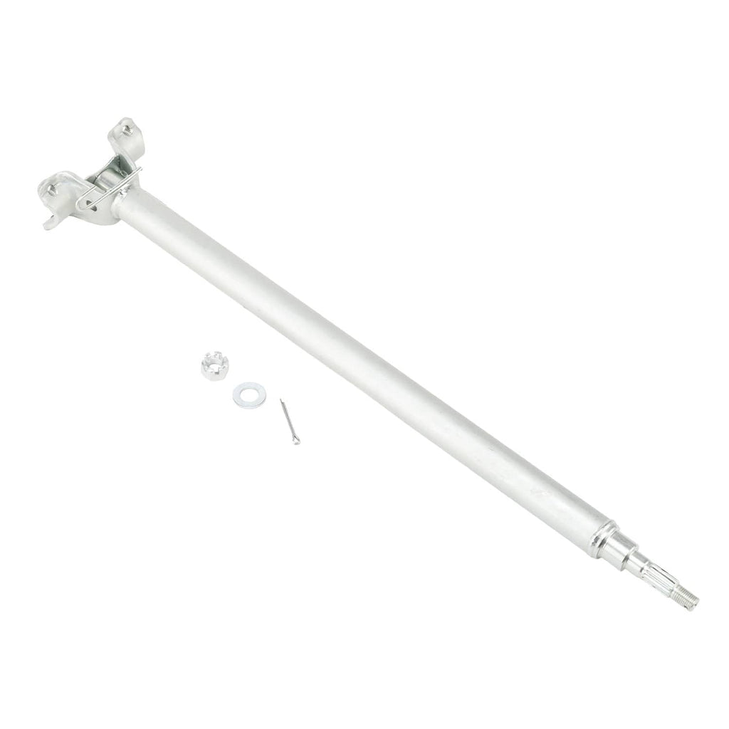 Steering stem shaft with top mounting bracket and small hardware parts