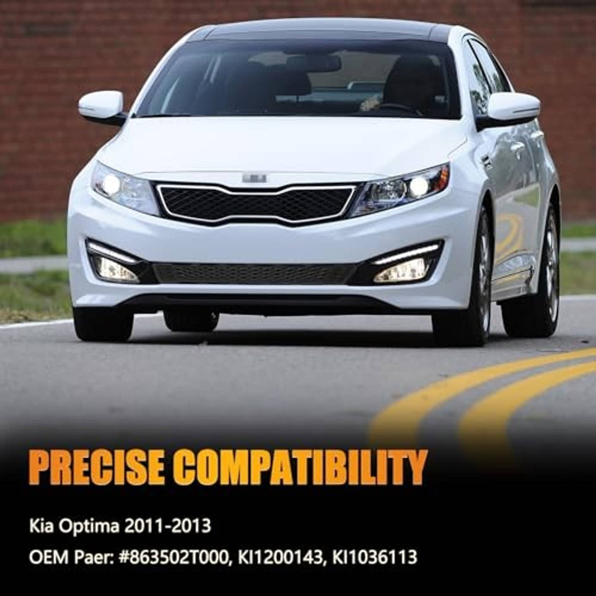 Front lower grille on white sedan, black mesh honeycomb style