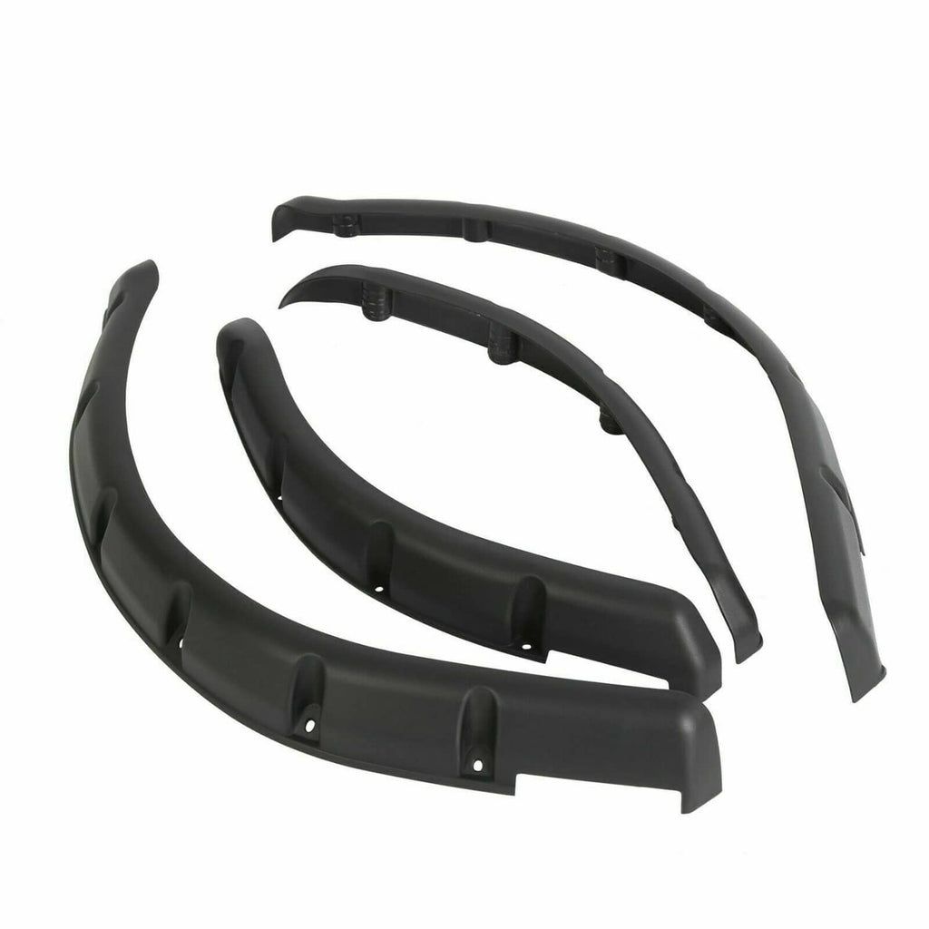 Black golf cart fender flare set, curved guards with pre-drilled mounting tabs