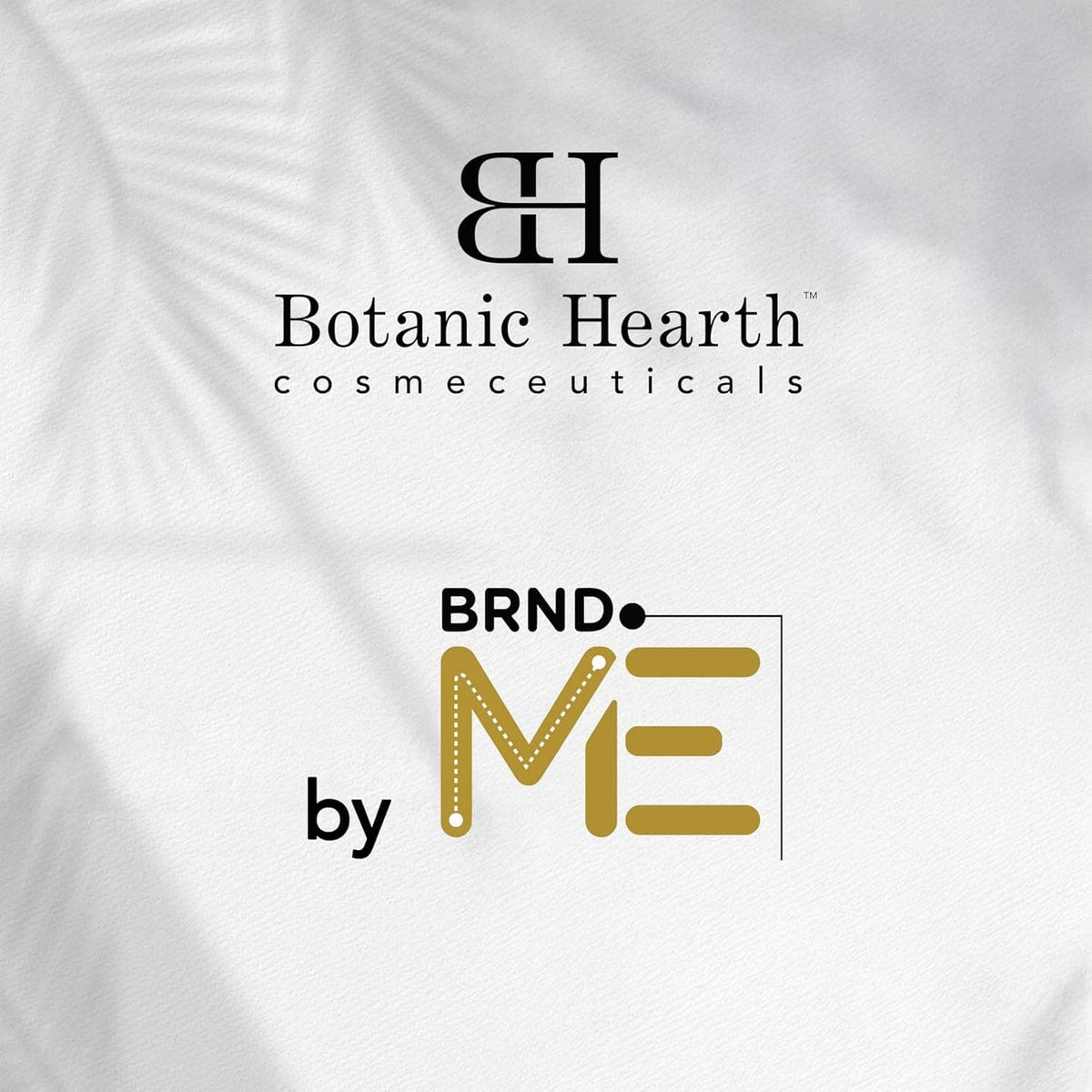 Botanic Hearth cosmeceuticals brand logo print on white fabric