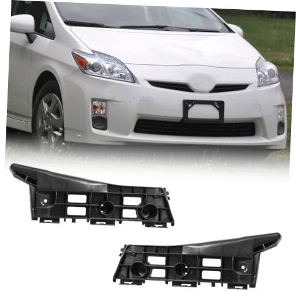 Black front bumper cover bracket retainer, molded plastic side housing with openings
