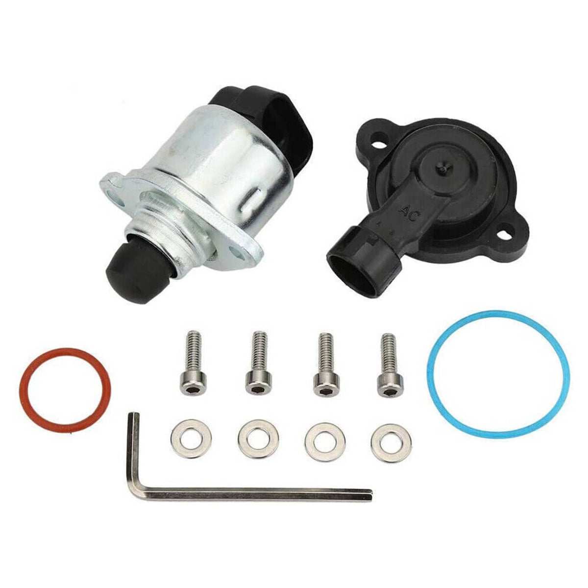 Throttle position sensor and IAC valve with mounting hardware and seals