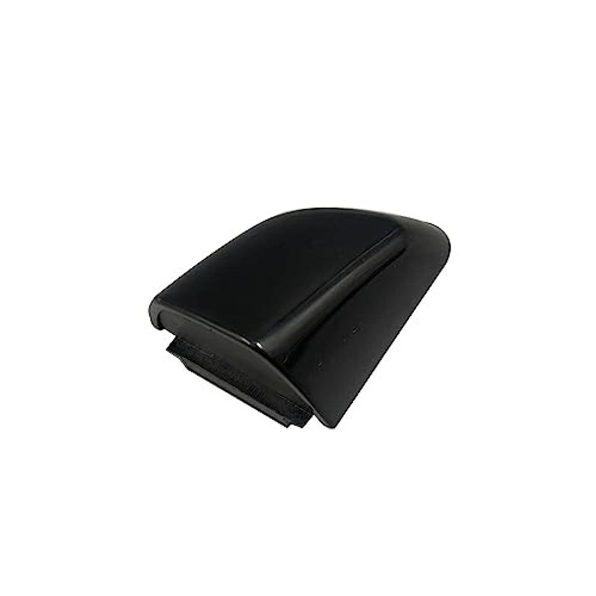 Black exterior door handle insert/cover with mounting edge and curved profile