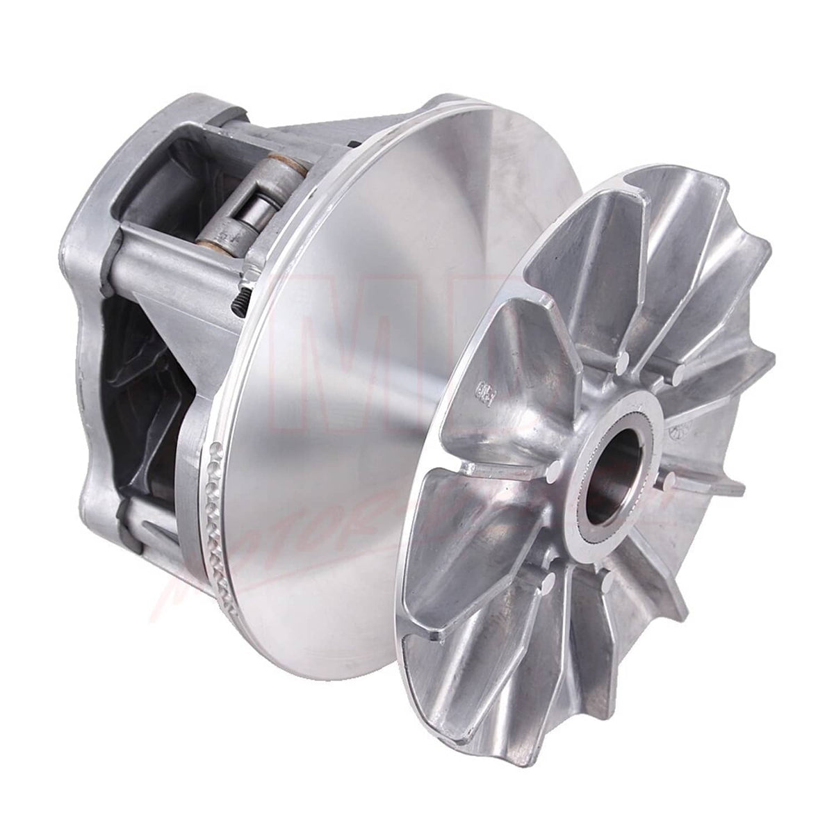 Silver drive clutch assembly with multi-spoke fan-style outer plate