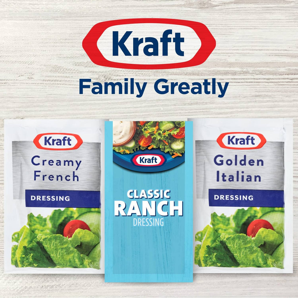 Kraft dressing variety pack with Creamy French, Classic Ranch, and Golden Italian