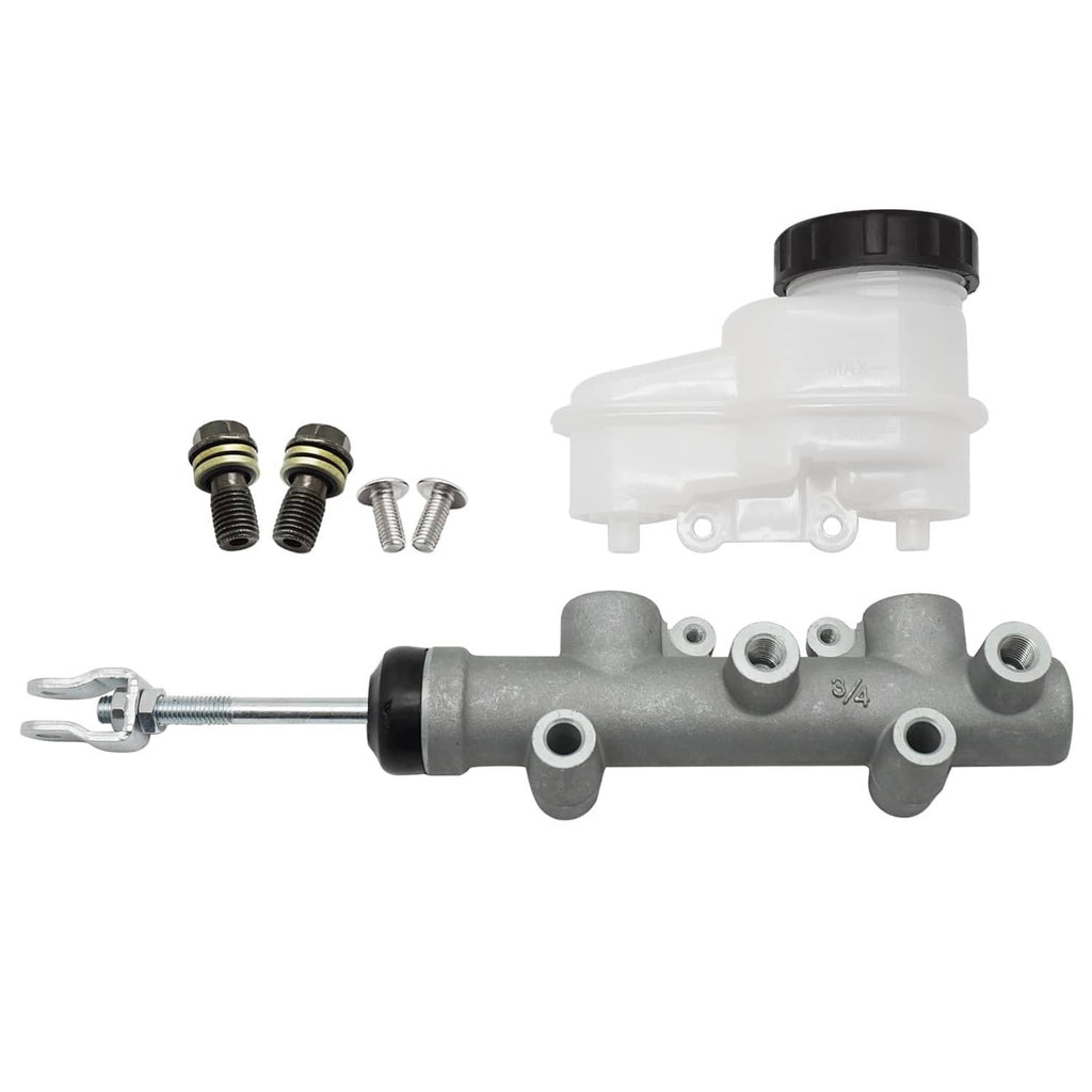 Brake master cylinder assembly with mounting rod, bolts, and small springs