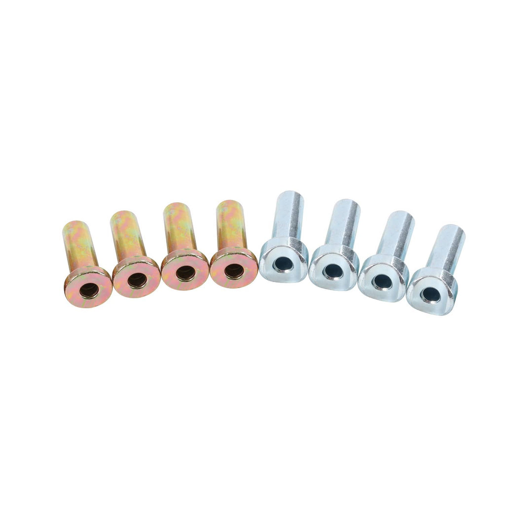 Set of zinc-plated mounting bolts with washers for deck mower wheel kit