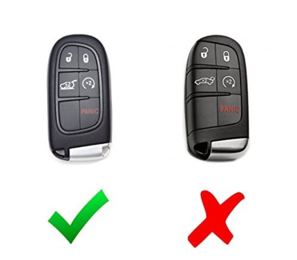 Glossy black carbon fiber key fob shell, front and back button layout