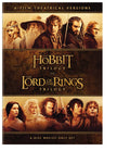 DVD box set cover featuring The Hobbit and The Lord of the Rings with character portraits