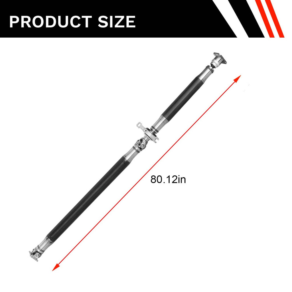Rear driveshaft prop drive shaft shown fully with end yokes and metal couplers