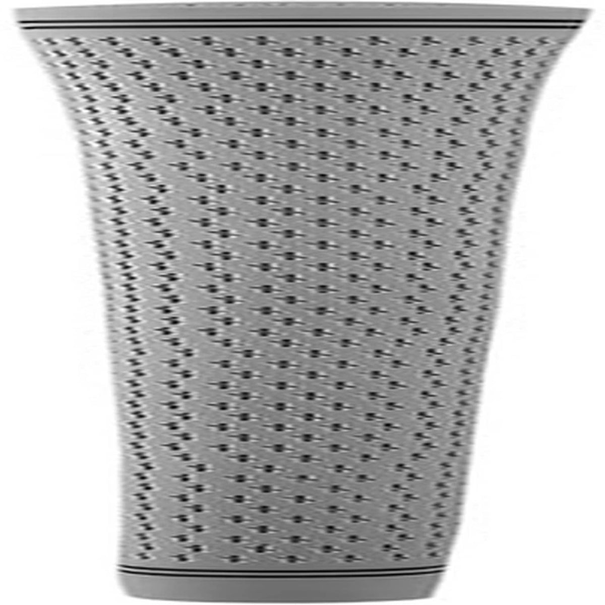 Golf club grip sleeve, light gray with repeating dark dot pattern and black trim