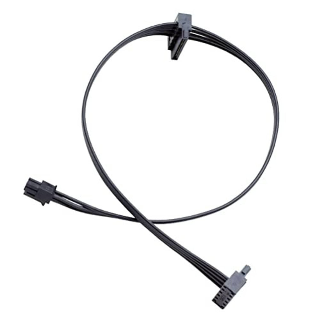 ATX mini 4-pin to dual SATA power daisy chain cable with three connector ends