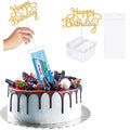 Birthday money pull-out kit with clear plastic money box and pulling card