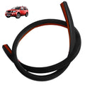 Black universal car wire cover, looped cable-hiding strips with orange insert details