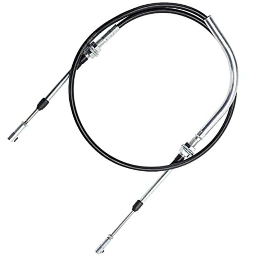Golf cart transmission shift cable assembly with black cable and chrome end hardware