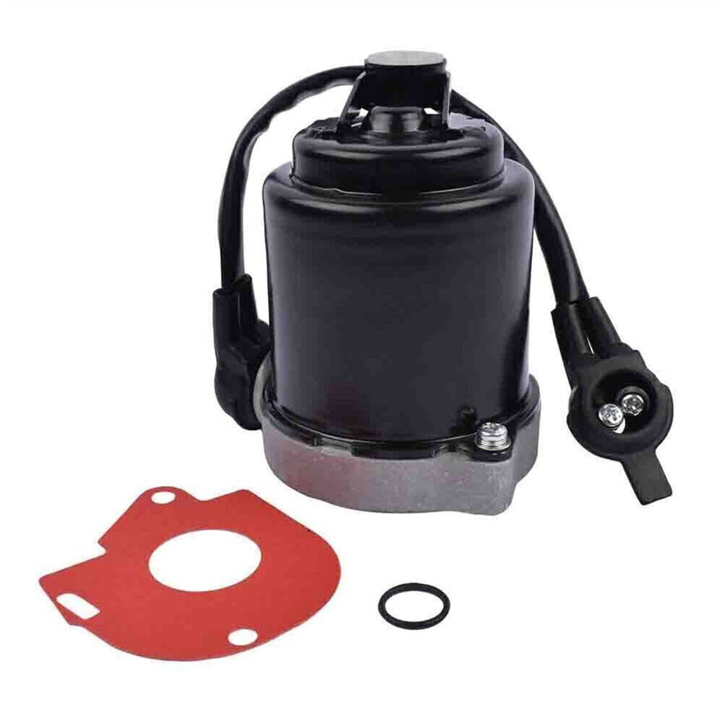 ABS brake booster pump motor assembly with black housing, wires, and included gaskets