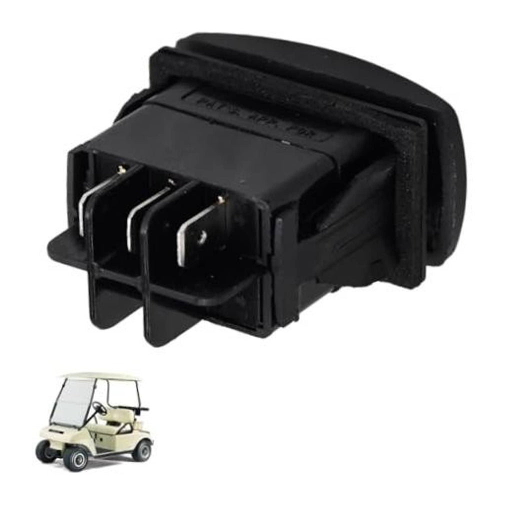 Black forward/reverse switch with multi-pin electrical connector for electric golf cart