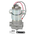 Electric fuel pump with wiring harness and mounting brackets, silver and light blue