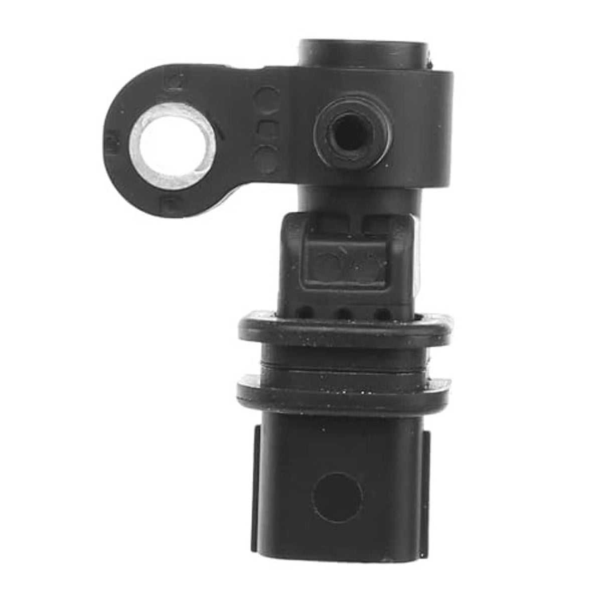 Crankshaft position sensor with round mounting bracket and visible port opening