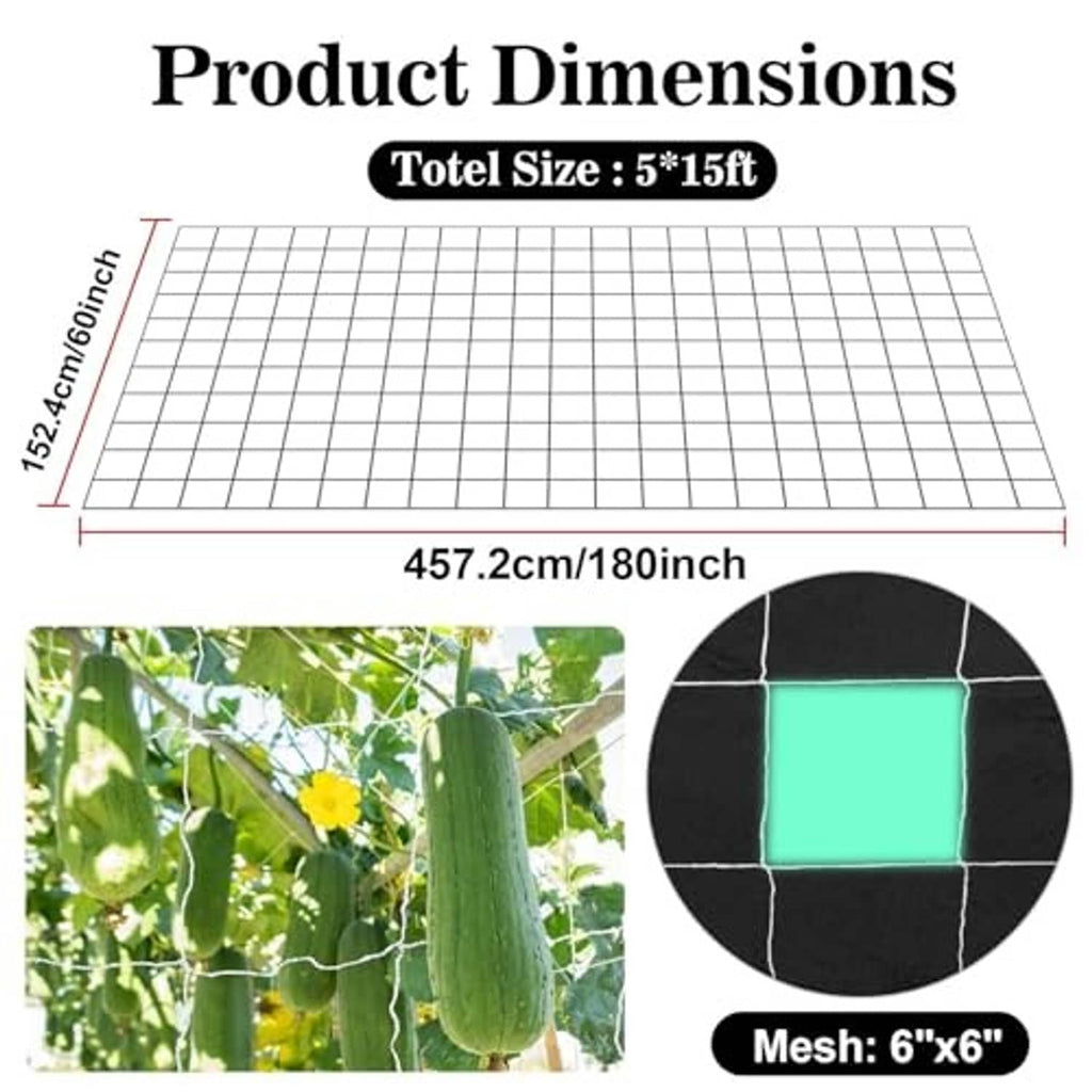 Square grid trellis netting sheet with evenly spaced white grid lines