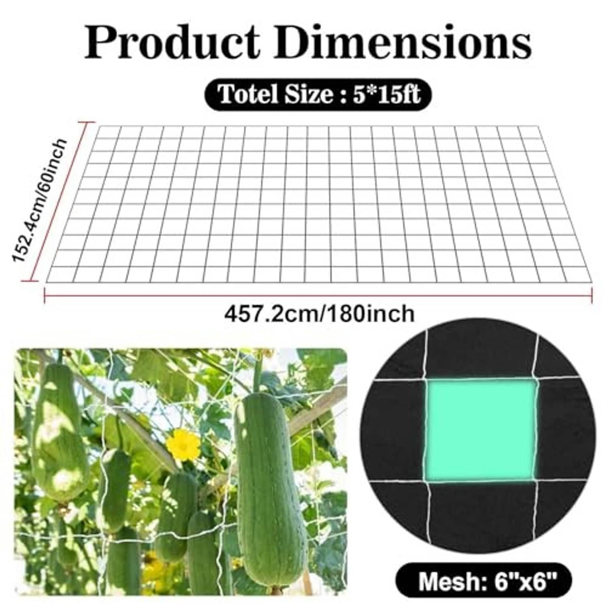 Square grid trellis netting sheet with evenly spaced white grid lines
