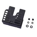 Universal barbecue grill rotisserie motor bracket with mounting nuts and washers (black)