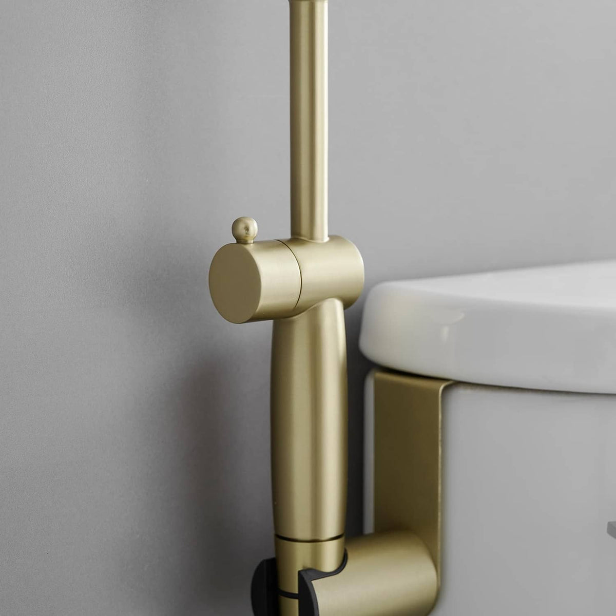 Gold bidet sprayer faucet with shower head, control valve, and flexible hose connection
