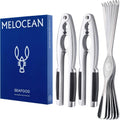 MELOCEAN seafood cracker and fork set with blue box, 2 lobster crackers and 6 seafood forks
