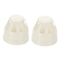 PVC drain pipe vent end caps, 2-inch, white, set of two with slotted top