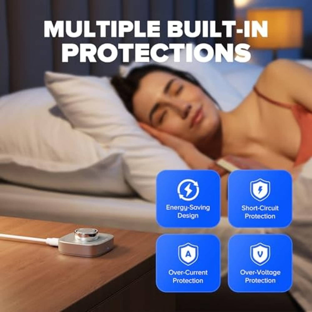 Light silver ring charging dock with built-in protection icons and cradle