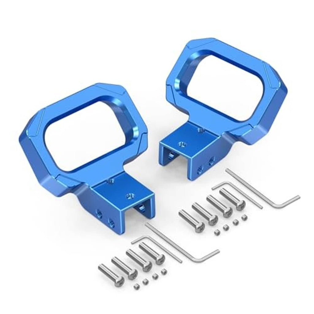Pair of blue seat release handles with hardware kit and hex wrenches