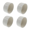 White 2.5 in PVC pipe end cap plug, round fitting for pipe ends