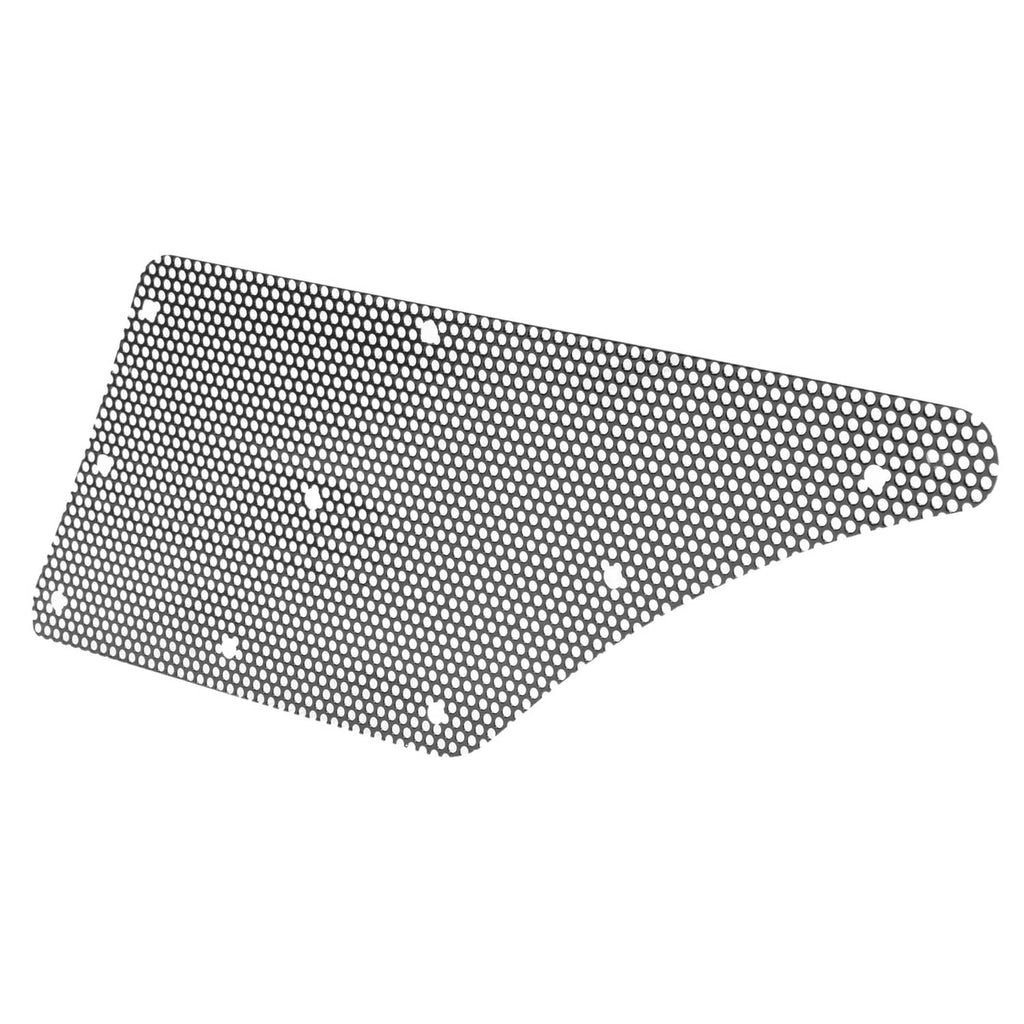 Steel hood side screen mesh panel, perforated with evenly spaced holes