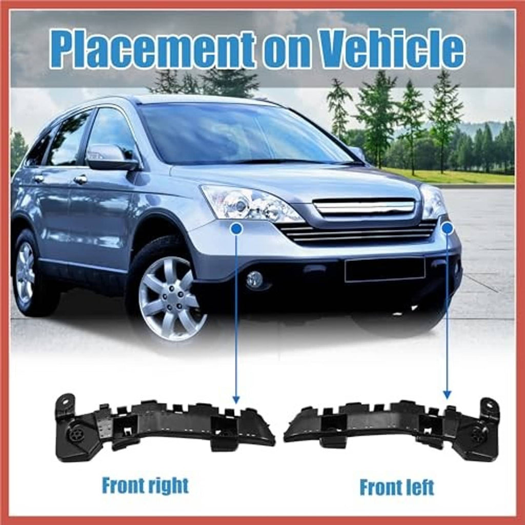 Front bumper mounting brackets, front right and front left pair, black
