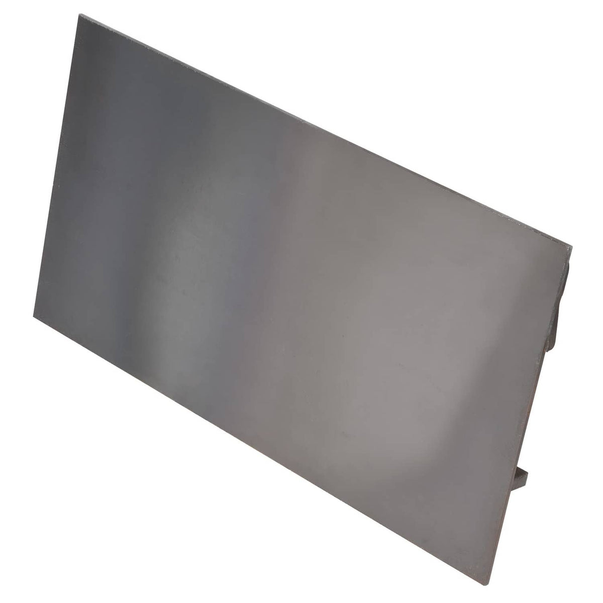 Steel mounting plate bracket with exposed corner tabs and dark gray finish