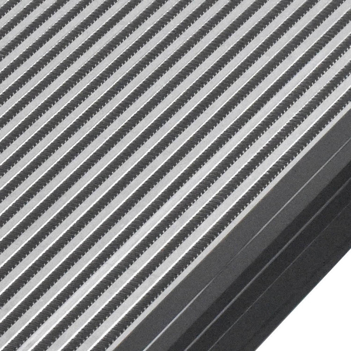 Intercooler core with tightly spaced silver metal cooling fins