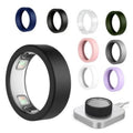 Silicone ring cover set for smart ring, featuring black and multiple color cases