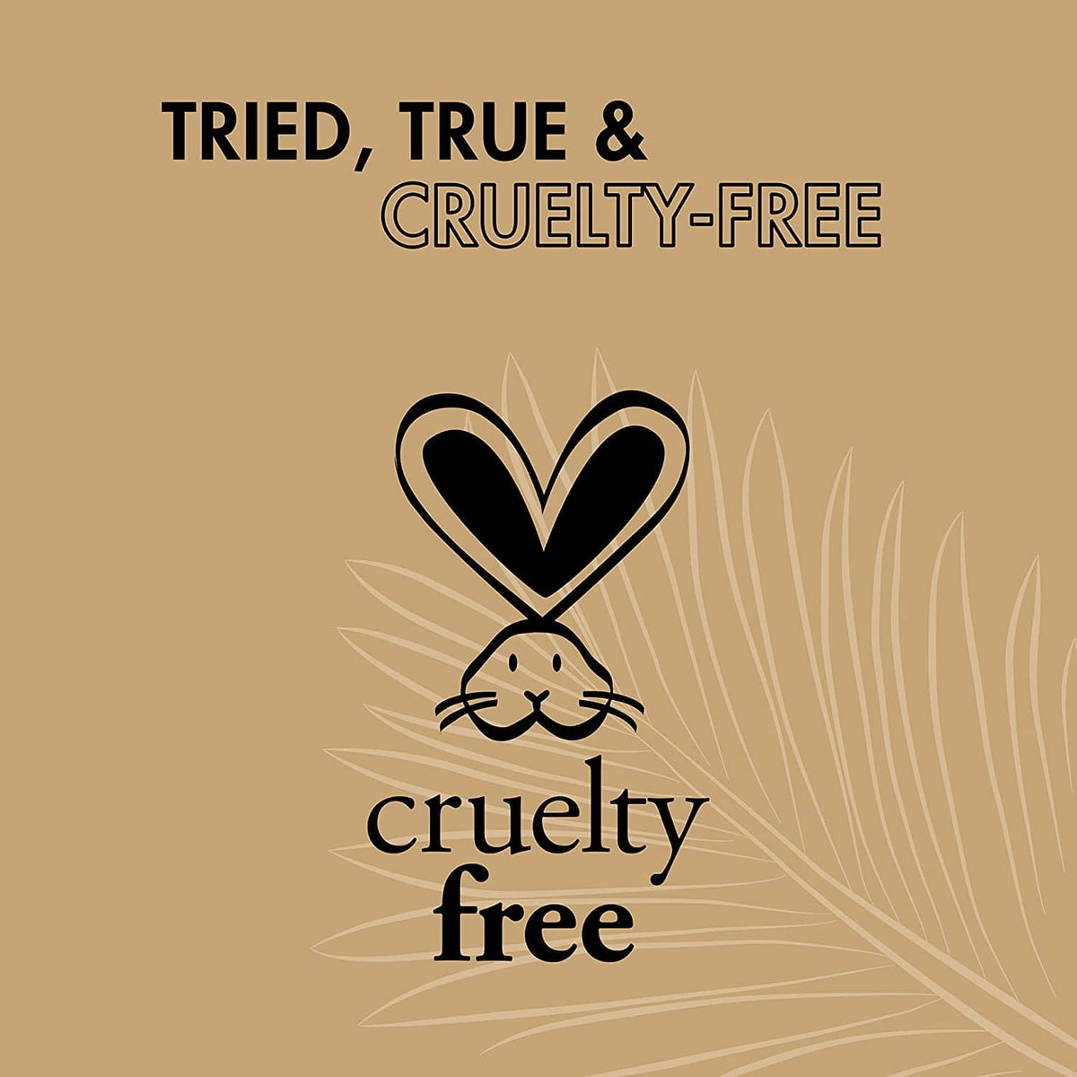 Cruelty-free claims label with heart and rabbit icon