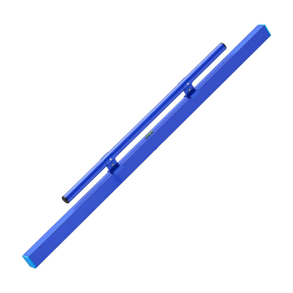 48-inch manual concrete screed board, blue aluminum with end handle tube