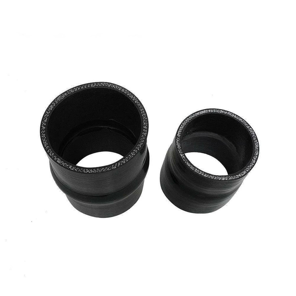 Black silicone coupler sleeves with open ends