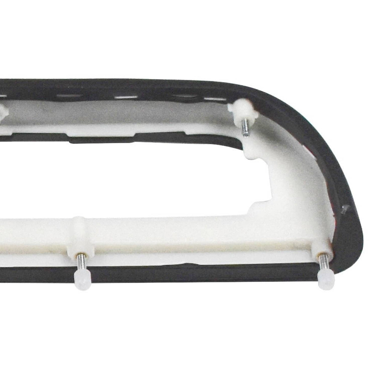 Door panel armrest area bracket with mounting screws and white plastic spacers